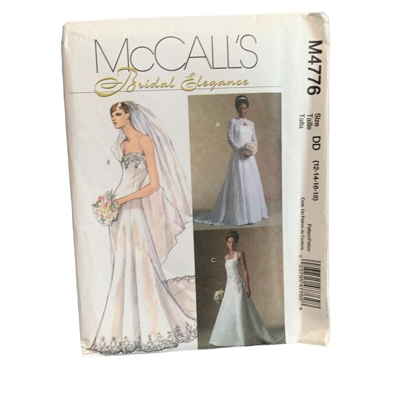 McCalls Bridal Elegance Womens Pattern M4776 Size 12-14-16 uncut - Picture 1 of 2